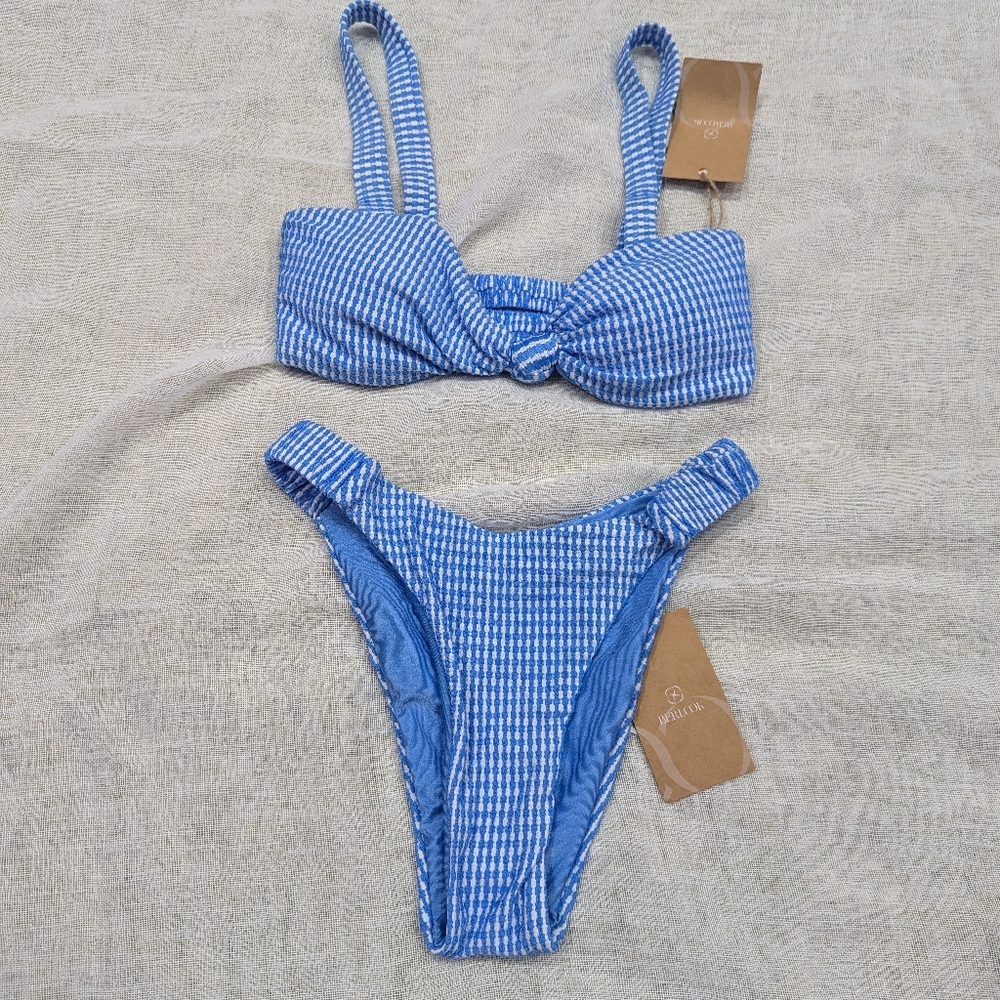 Berlook Blue Gingham Bikini Set